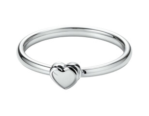 Elegant silver ring with a delicate heart-shaped design perfect for everyday wear.