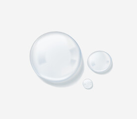 Collection of Skin Active Therapy Lifting Serum 3D realistic drops Isolated on White Background. Vector illustration