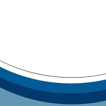 Minimalist Blue Liquid Wave Border for Presentation Background