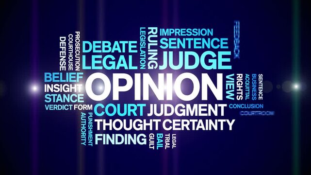 Opinion animated word cloud-text design animation tag kinetic typography seamless loop.