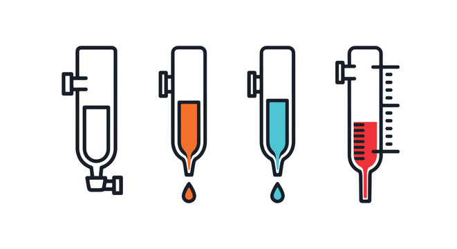 Burette Line art creative modern vector