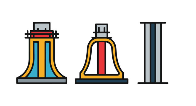 Caisson Foundation minimal elegant color illustration