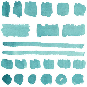 Abstract watercolor texture, isolated on white background. Watercolor brush strokes	

