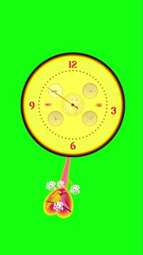 Pendulum wall clock animation