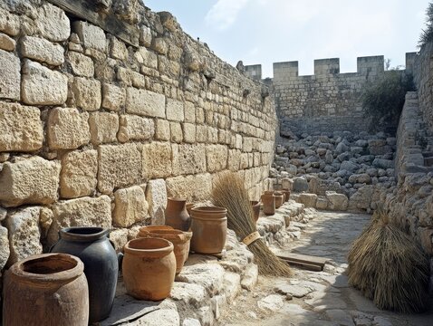 City of David defensive wall casemate interior