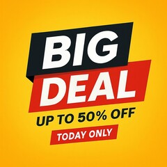 Fototapeta premium Limited time offer with big discounts and savings available today