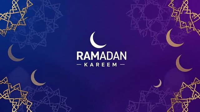 Modern corporate Ramadan Kareem background with subtle geometric overlays, clean layout for logo placement, soft gradient animation, seamless loop, full HD, no sound.