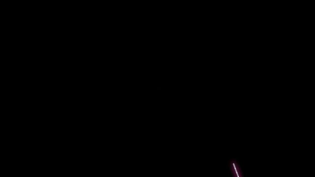 Shooting Star Trails in Dark Night Sky.