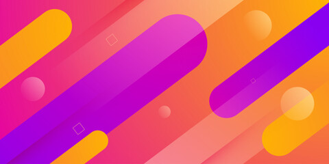 Abstract colorful gradient orange and purple background with dynamic shapes pattern element concept pattern banner design.