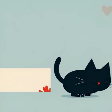 Un adorable gato negro observa con ternura desde una plataforma elevada.