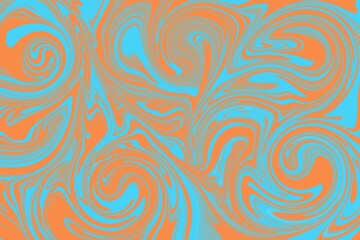 fluorescent light blue and orange color marble pattern seamless background
