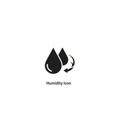 Fototapeta premium Black Vector Humidity Icon Representing Moisture and Atmosphere