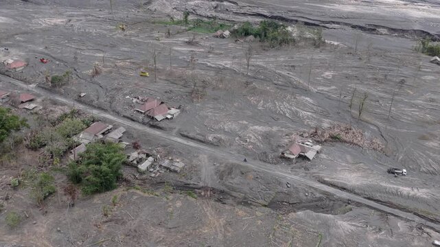 Semeru volcano eruption leaving trail of destruction