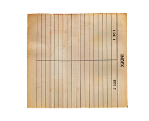 vintage audio cassette cover box paper, audio cassette inlay card, which has been used to record a...