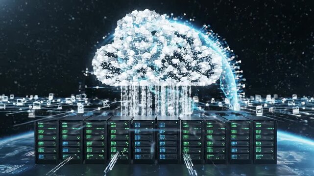 Cloud Computing Technology - Digital Transformation and Data Storage.