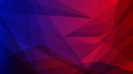 Fototapeta premium abstract gradient blue and red background with triangles