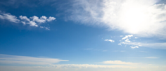 Obraz premium Blue Sky with White Clouds