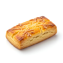 Golden Brown Bread Loaf with Almonds.