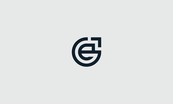 Monogram graphic design illustrating a stylized combination of the letters c and e forming a modern unique logomark symbol