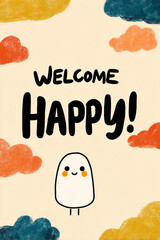 kartka, tło, ekran powitalny 