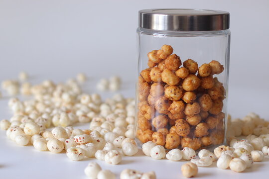 Caramelized Fox Nuts with Palm Sugar Traditional Indian Popped Seed Snack