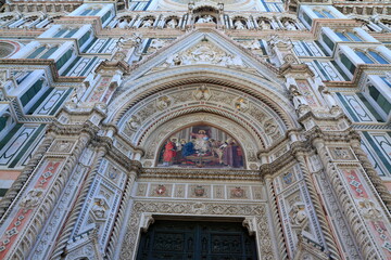 Obraz premium Piazza del Duomo and cathedral of Santa Maria del Fiore, Florence, Italy
