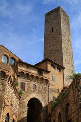 Naklejka premium San Gimignano's Historic Medieval Towers in Tuscany, Italy