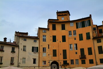 Naklejka premium The historic medieval center of the Italian town of Pisa, Italy