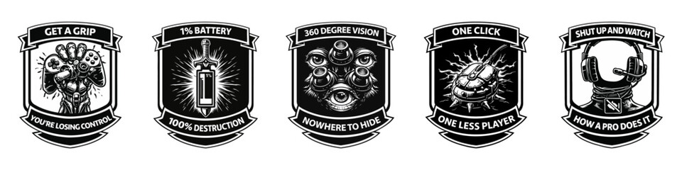 Modern glitch-style gamer typography vector design featuring joystick, controller, and digital distortion effects. Trendy futuristic t-shirt print artwork perfect for gaming apparel.