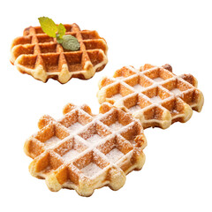 belgian waffles ,isolated on transparent background png