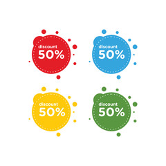 Discount 50 percent off icon