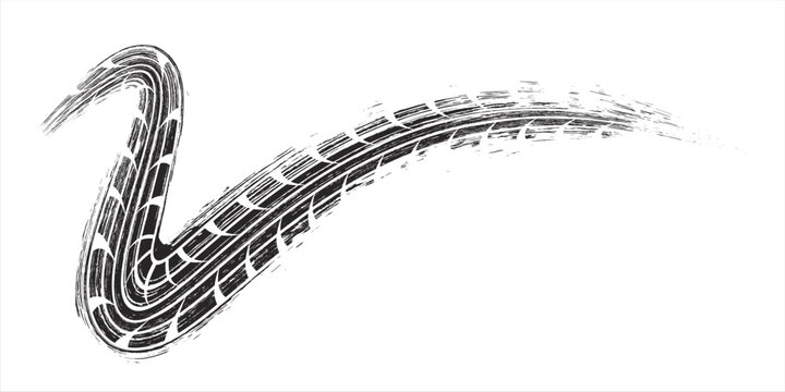 Tire tread marks, wheel textures, tire marks - car racing, motocross, drift, rally, off-road and others. modern