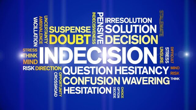 indecision animated word cloud-text design animation tag kinetic typography seamless loop.