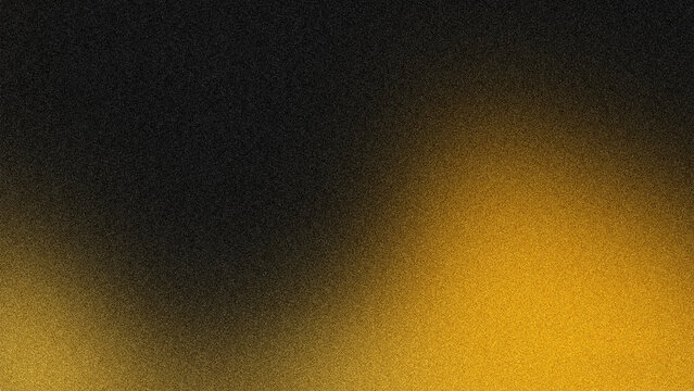 Abstract Grainy Gold and Black Gradient Background