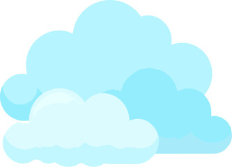 Fototapeta premium Cute Cloud Cartoon Illustration, Minimal Nursery Wall Art and Weather Icon Design