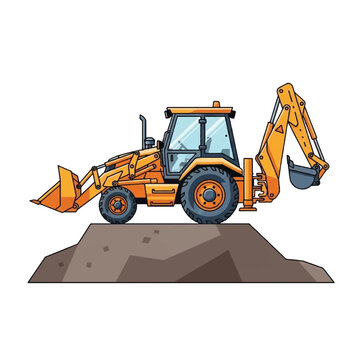 Backhoe Loader Construction Equipment Vehicle.
