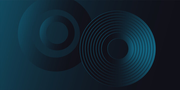 blue geometric abstract background overlapping layers on bright space with line effect decoration. Circle style concept modern graphic design element for banner, flyer, card. vector