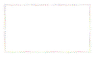 Fototapeta premium Colorful Confetti Dotted Border Frame on Transparent Background PNG