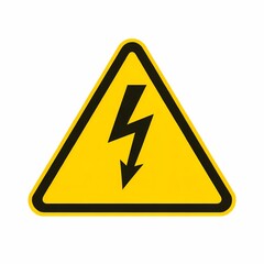 High Voltage Warning Sign &ndash; Electrical Hazard Triangle Safety Symbol