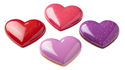 Obraz premium set of hearts ,isolated on transparent background png
