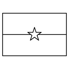 Obraz premium Flag Of Senegal Outline