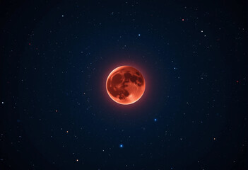 Fototapeta premium Wide Angle Lunar Eclipse Sky