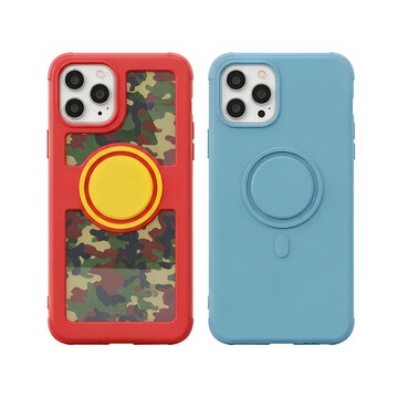 Colorful phone cases with pop socket and circular design