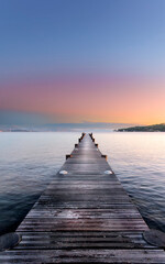 Fototapeta premium Lever de jour sur le Golfe de St Tropez, France 