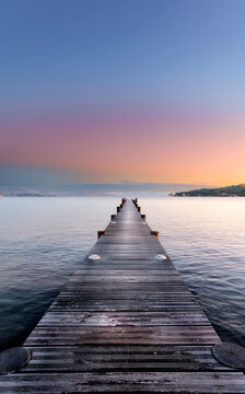 Lever de jour sur le Golfe de St Tropez, France 