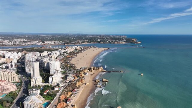 European coastal beach at Praia da Rocha