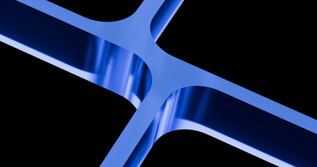 3d abstract blue glass square grid background