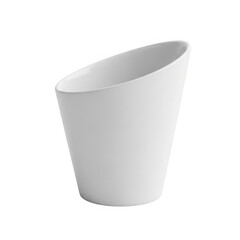 Modern white ceramic vase isolated on transparent background