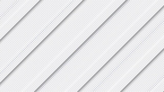 Animated white lines pointing up with shadow on white background. Loop animation of abstract geometric outline pattern background