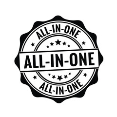 Obraz premium Vector illustration icon black allinone badge with stars